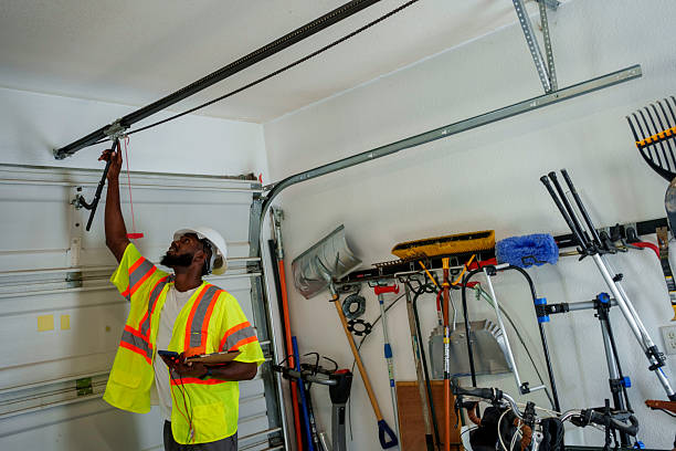 Professional Garage Door Roller Replacement technician working in La Blanca, TX